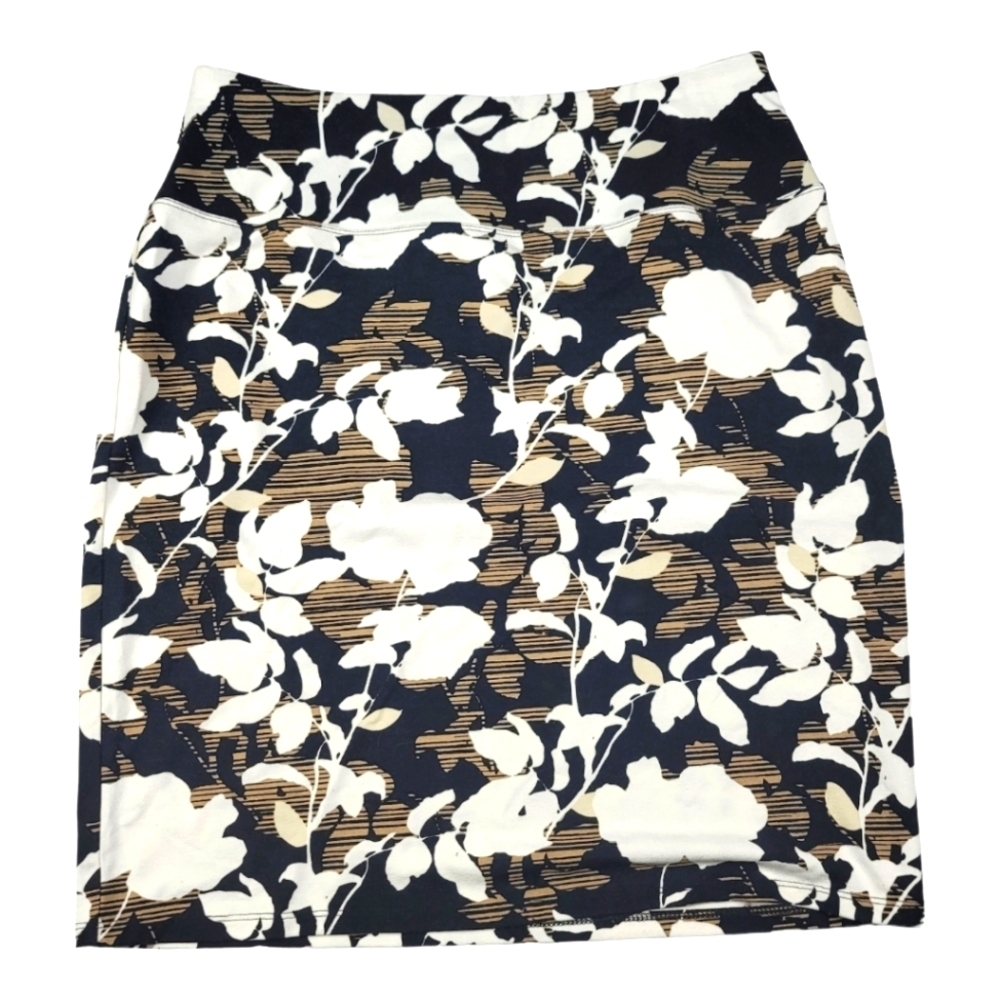 **PETITE** J.JILL Smooth‎ Fit Wearever Collection Floral Print Pencil Skirt